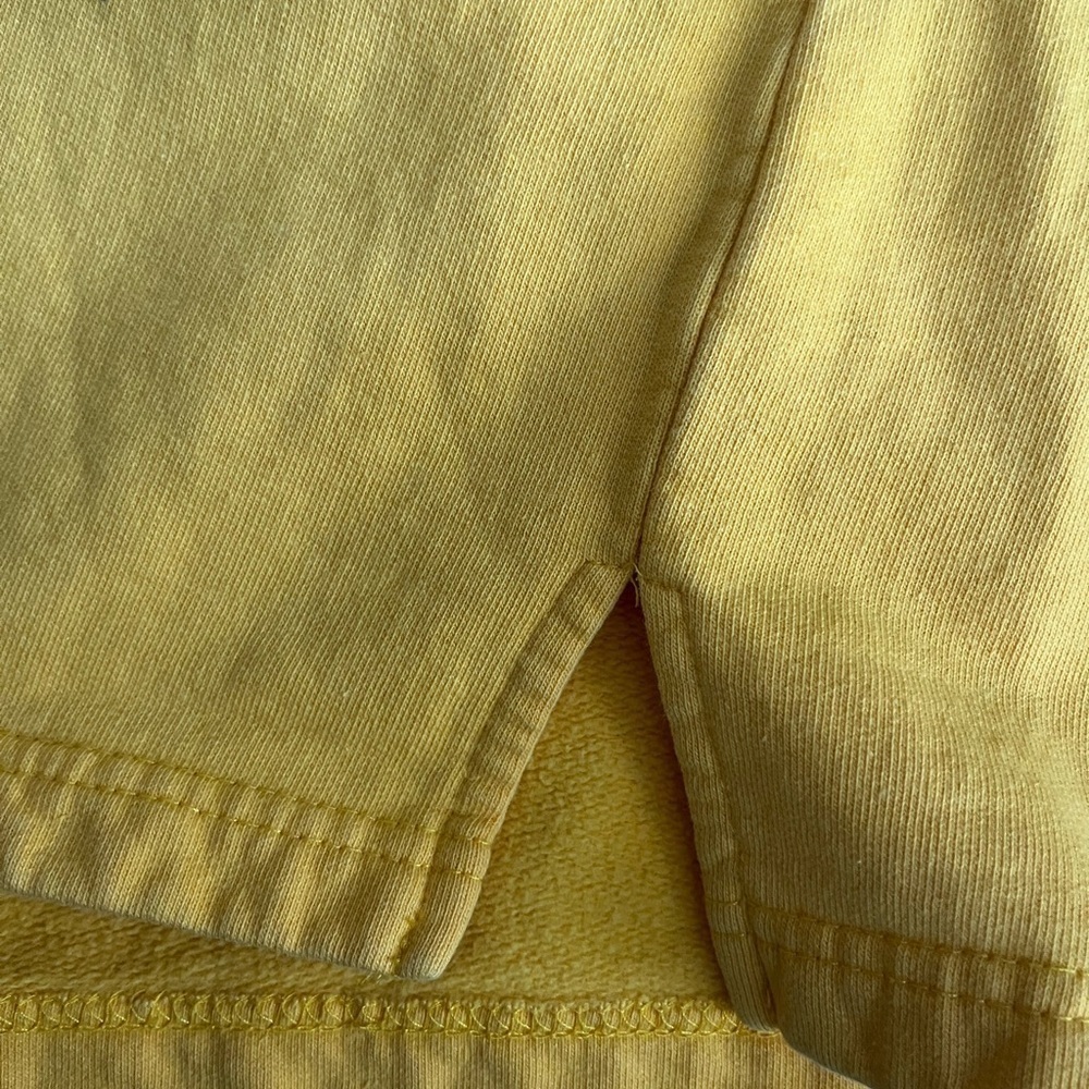 [XL/PTP:23”]Vintage Yellow Neck Zip Pullover Cotton Sweatshirt - Picture 8 of 9